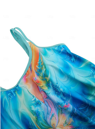 "Elegante dames tankini set met modieuze prints, comfortabele pasvorm en opvallende patronen, perfect voor strand en zwemmen.