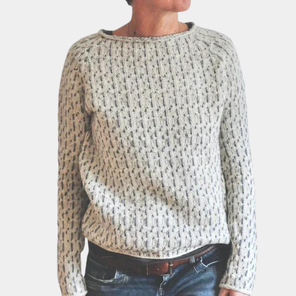 "Elegante grijze zomertrui, dames, stijlvolle pullover, ademend materiaal, veelzijdig, modieus ontwerp voor elke gelegenheid"