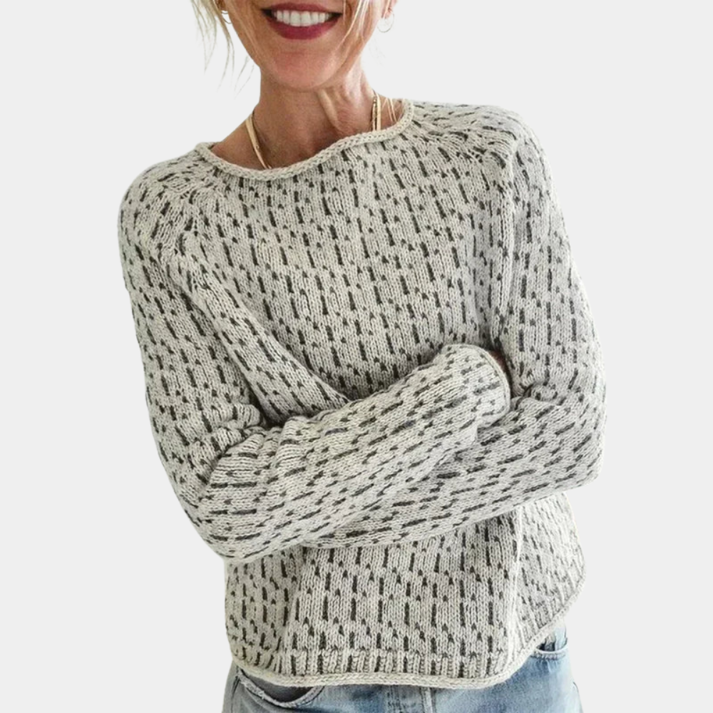 "Elegante grijze zomertrui, dames, stijlvolle pullover, ademend materiaal, veelzijdig, modieus ontwerp voor elke gelegenheid"
