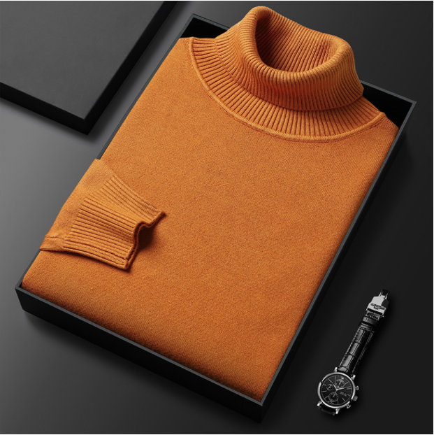 Elegante heren coltrui in neutrale tint, ademend materiaal, perfecte pasvorm, geschikt voor zakelijk en casual gebruik.