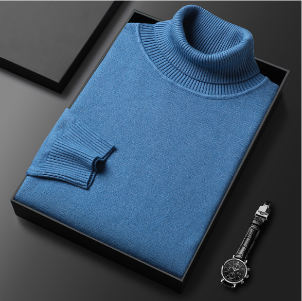 Elegante heren coltrui in neutrale tint, ademend materiaal, perfecte pasvorm, geschikt voor zakelijk en casual gebruik.