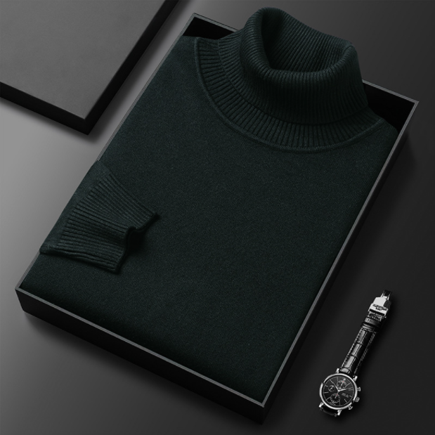 Elegante heren coltrui in neutrale tint, ademend materiaal, perfecte pasvorm, geschikt voor zakelijk en casual gebruik.