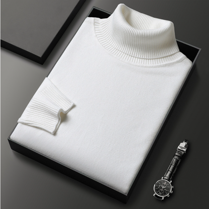 Elegante heren coltrui in neutrale tint, ademend materiaal, perfecte pasvorm, geschikt voor zakelijk en casual gebruik.