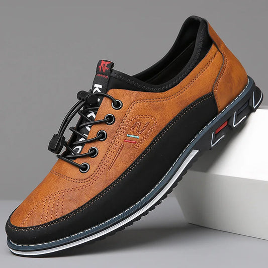 "Elegante Herman Oxford schoenen van hoogwaardig leer, orthopedisch comfort, ademend en verstelbaar voor mannen"