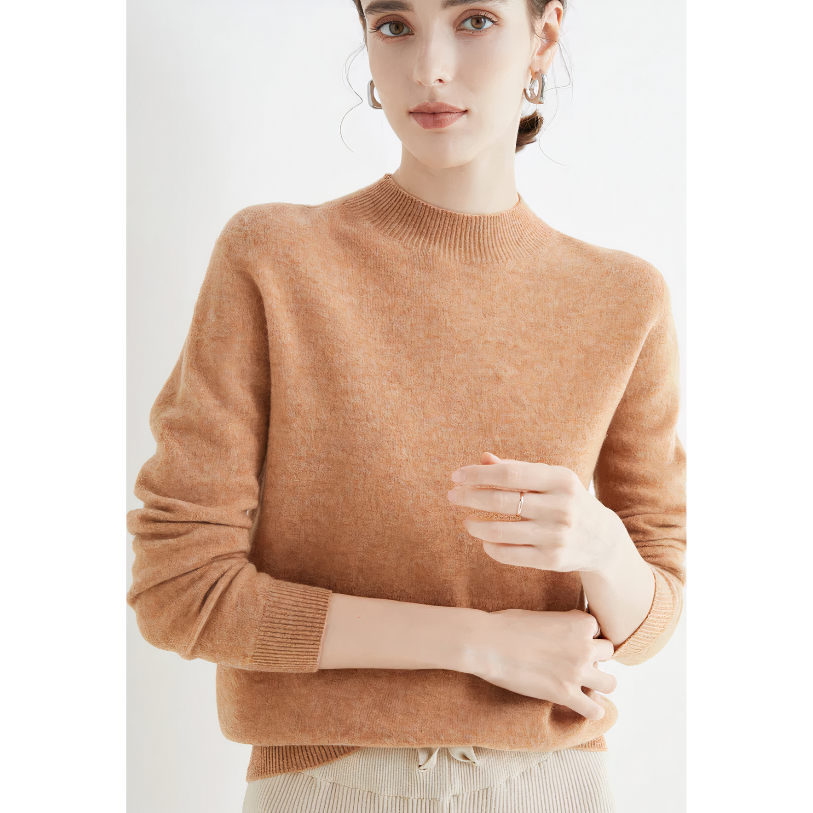 "Elegante kasjmier trui voor dames, gebreid, veelzijdig ontwerp in diverse kleuren, biedt luxe en comfort voor dagelijks gebr
