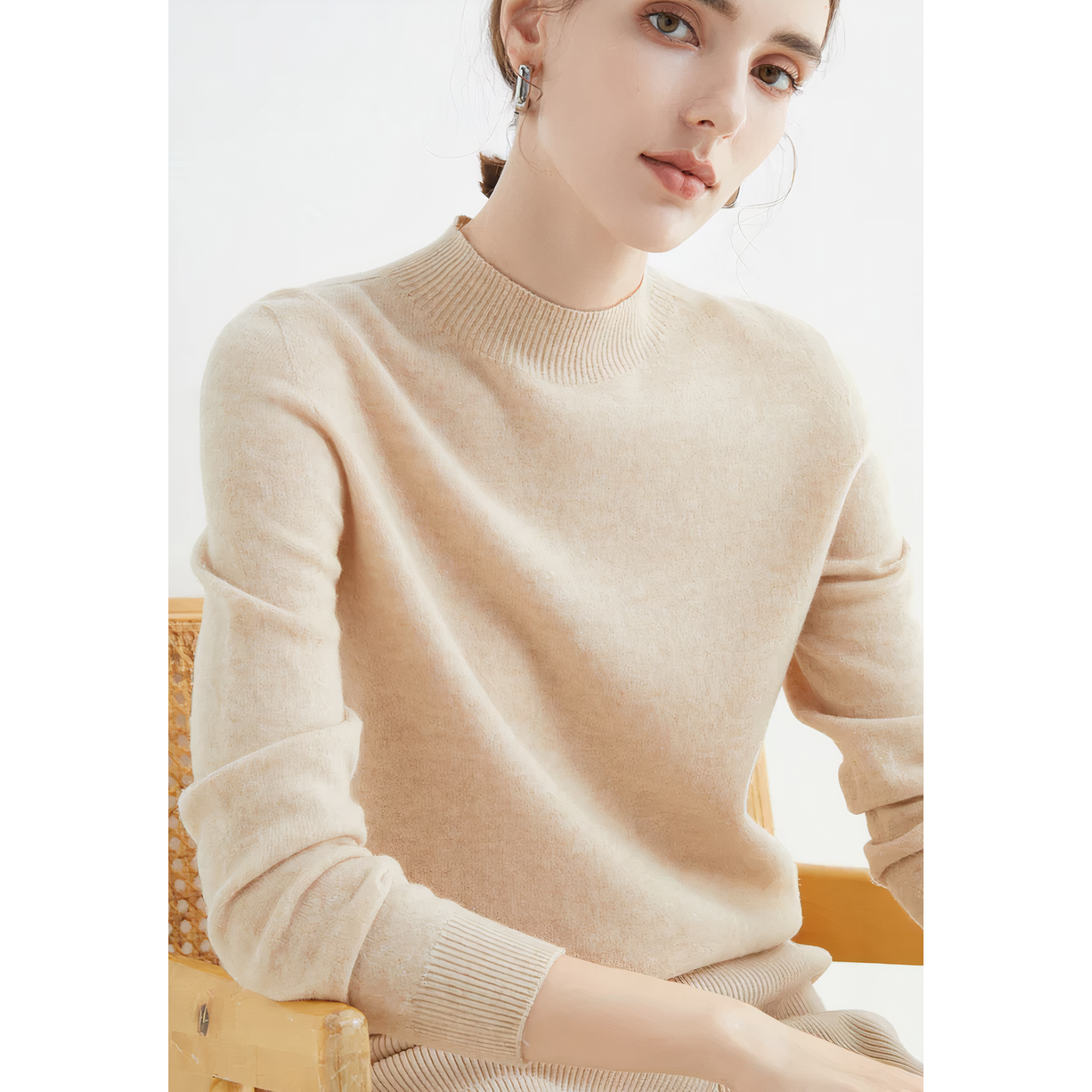 "Elegante kasjmier trui voor dames, gebreid, veelzijdig ontwerp in diverse kleuren, biedt luxe en comfort voor dagelijks gebr