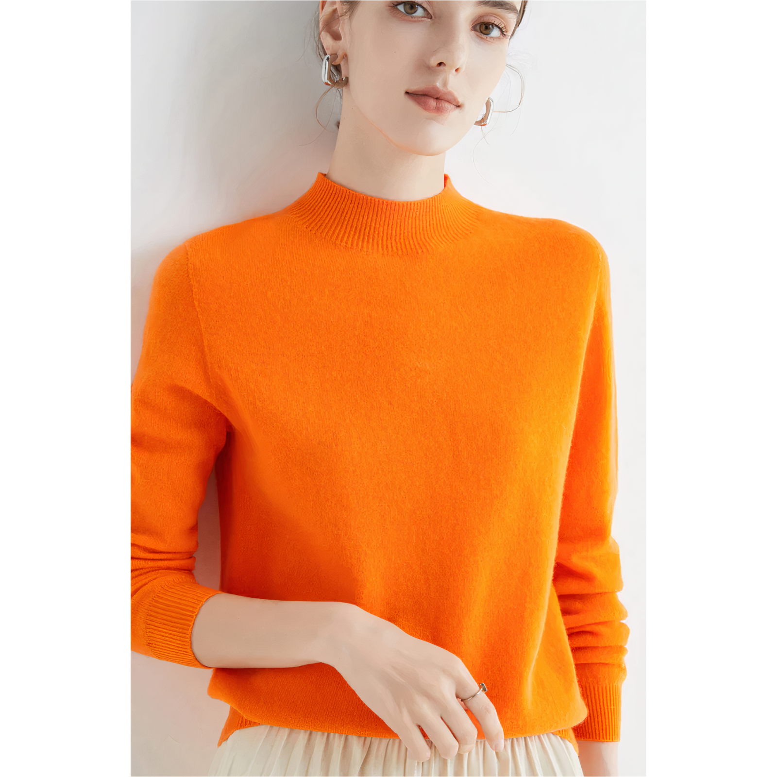 "Elegante kasjmier trui voor dames, gebreid, veelzijdig ontwerp in diverse kleuren, biedt luxe en comfort voor dagelijks gebr