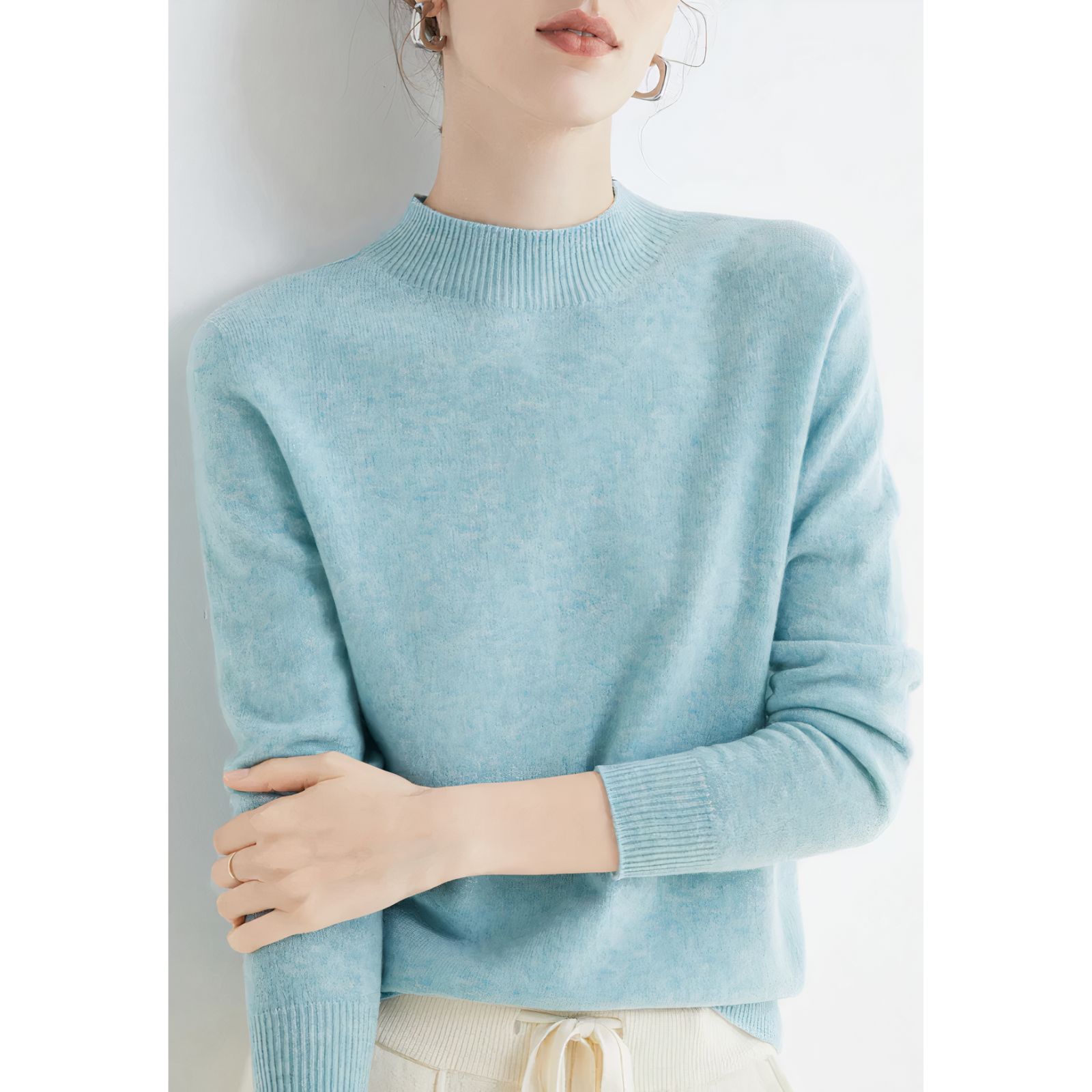 "Elegante kasjmier trui voor dames, gebreid, veelzijdig ontwerp in diverse kleuren, biedt luxe en comfort voor dagelijks gebr