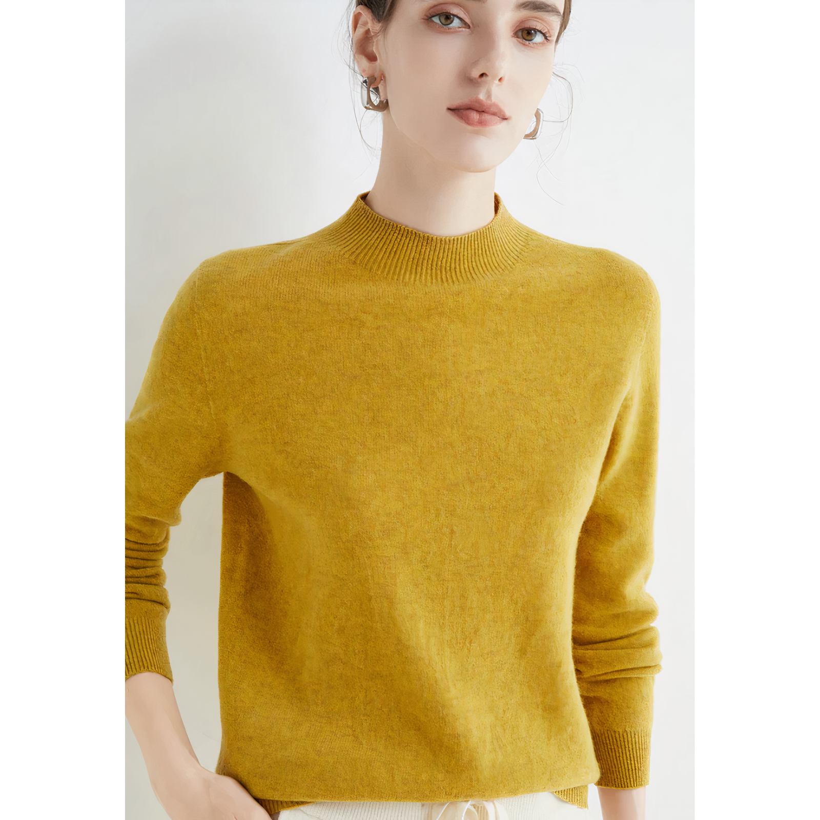"Elegante kasjmier trui voor dames, gebreid, veelzijdig ontwerp in diverse kleuren, biedt luxe en comfort voor dagelijks gebr