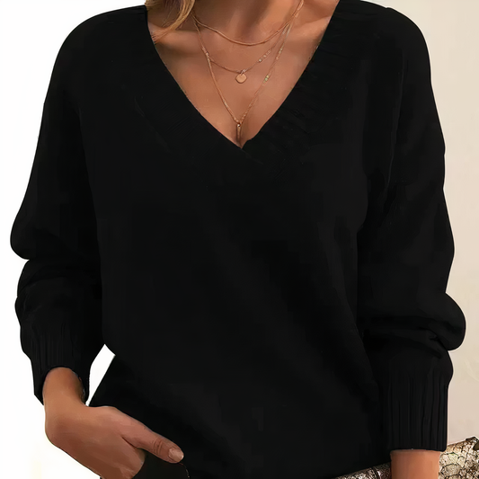"Elegante kasjmier V-hals trui voor dames, warme beige kleur, combineert stijl met comfort, luxe uitstraling, tijdloos ontwer