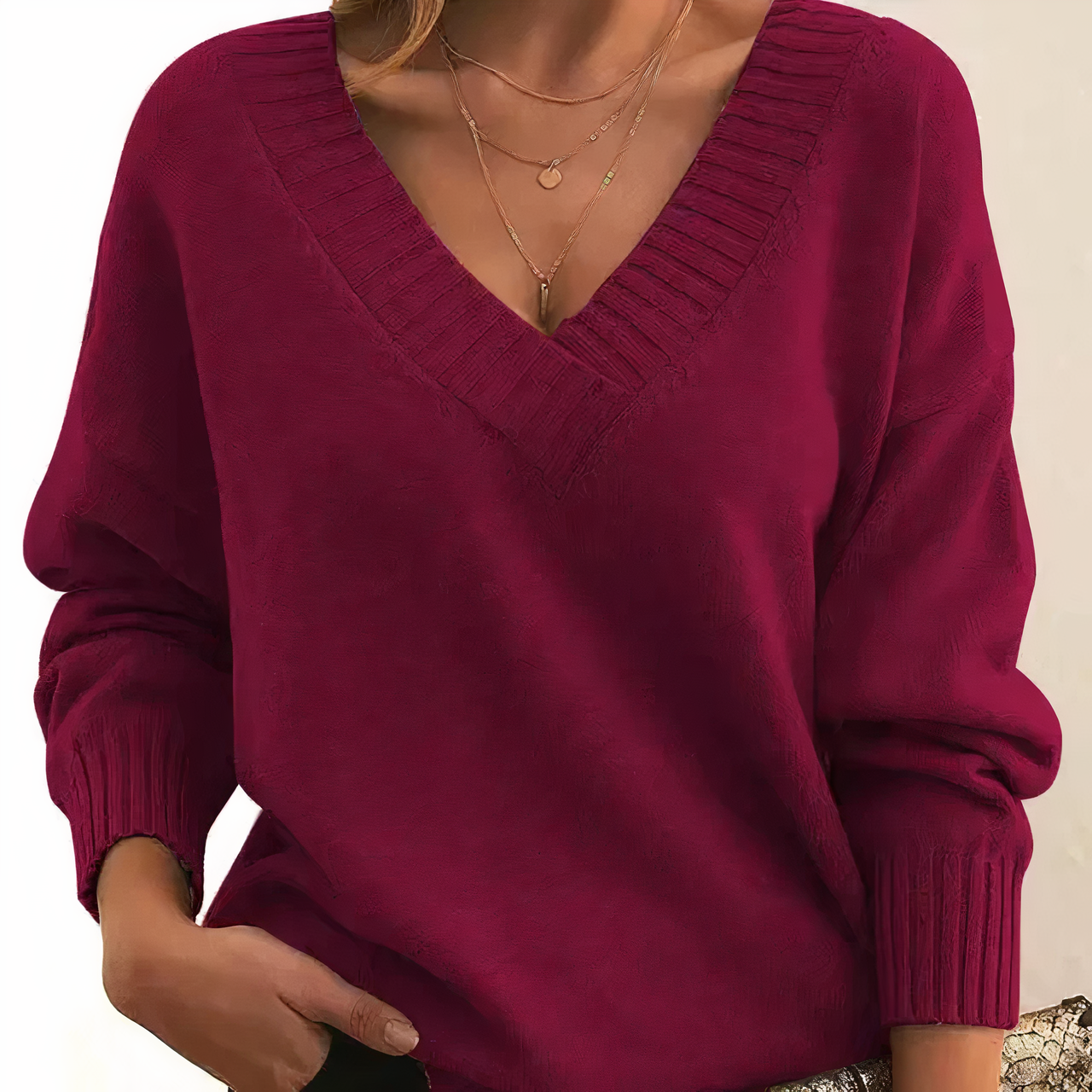 "Elegante kasjmier V-hals trui voor dames, warme beige kleur, combineert stijl met comfort, luxe uitstraling, tijdloos ontwer
