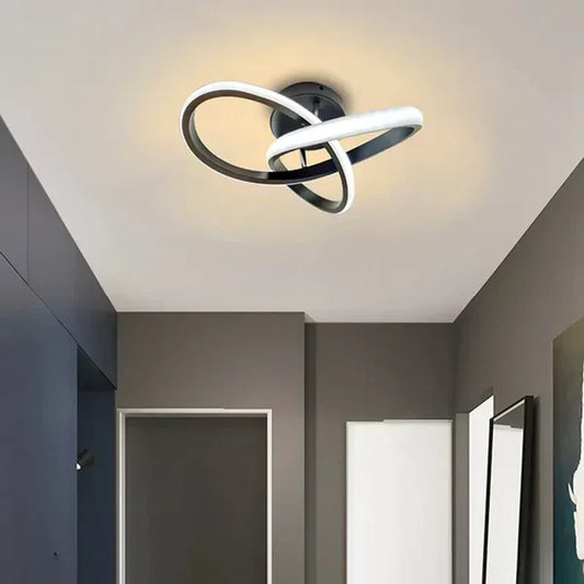 "Elegante LED plafondlamp met dubbel ring design, modern en energiezuinig. Helder warm wit licht, geschikt voor elk interieur