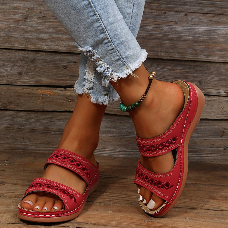 Elegante orthopedische Jolie sandalen met drievoudige boogondersteuning en verstelbare bandjes voor dames, stijlvol en comfor