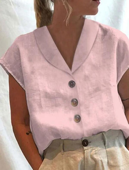 Elegante winterblouse voor dames in moderne stijl, beige kleur met verfijnde details, ideaal voor werk of formele gelegenhede