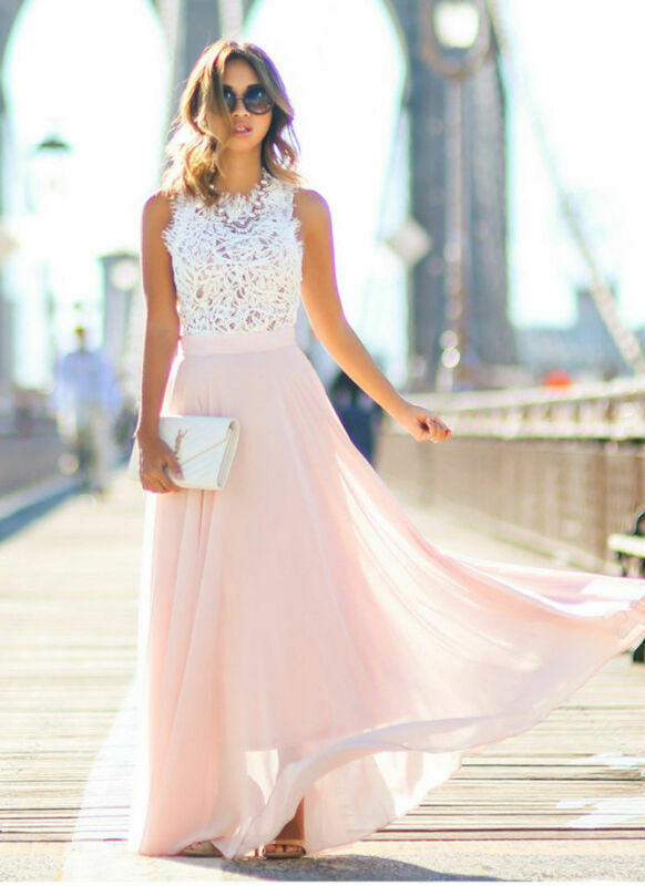 "Elegante witte chiffon maxi-jurk voor vrouwen met vloeiende lijnen, perfect voor bruiloften en zomerevenementen"
