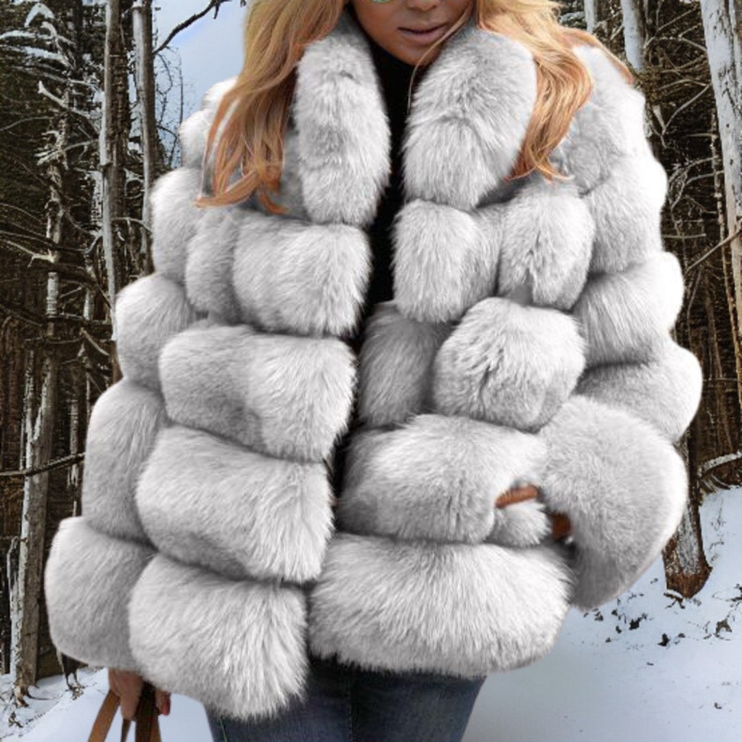 Elegante wollen jas, warme bescherming, verkrijgbaar in oranje, roze, wit en zwart, perfect voor wintermode.