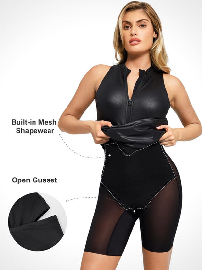 "Elegante zwarte shapewear jurk met nauwsluitend ontwerp voor stijlvolle en comfortabele uitstraling bij speciale gelegenhede