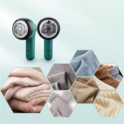 "Elektrische draagbare pluizenverwijderaar, compact design, ideaal voor kleding en meubels, veilig en eenvoudig in gebruik."