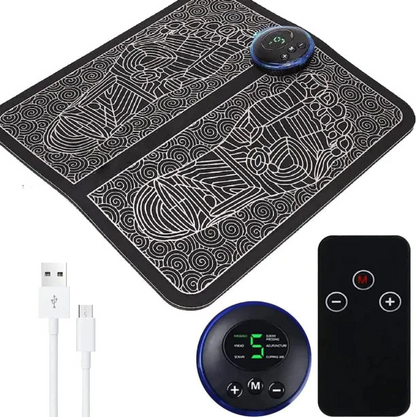 EMS Neuropathie Mat voor spierontspanning, draagbaar zwart design, bevordert bloedsomloop, ideaal voor stressvermindering.