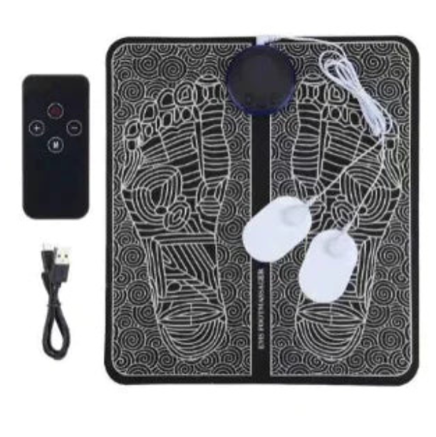EMS Neuropathie Mat voor spierontspanning, draagbaar zwart design, bevordert bloedsomloop, ideaal voor stressvermindering.
