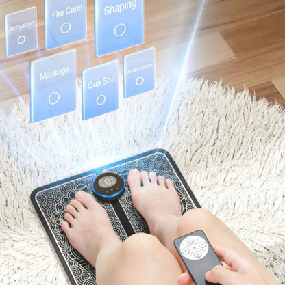 EMS Neuropathie Mat voor spierontspanning, draagbaar zwart design, bevordert bloedsomloop, ideaal voor stressvermindering.