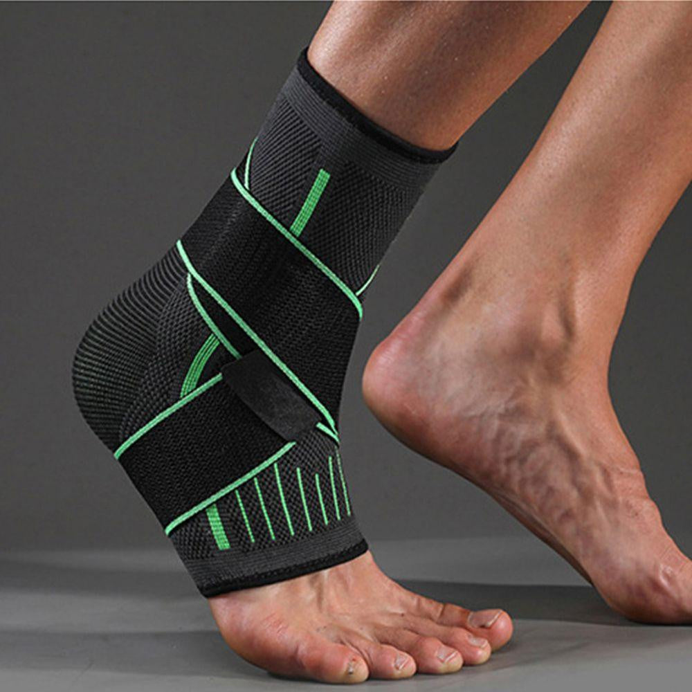 "Enkelcompressiebandage FlexGuard zwart, elastisch met klittenband, biedt ondersteuning bij pijn en zwelling, ademend materia