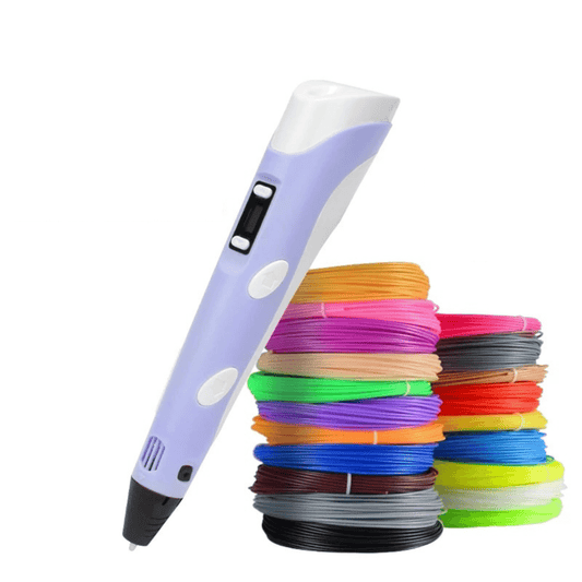 "Ergonomische 3D pen met verstelbare snelheid, lichtgrijs design, geschikt voor creatieve projecten, met precisiecontrole."