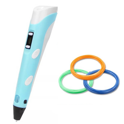 "Ergonomische 3D pen met verstelbare snelheid, lichtgrijs design, geschikt voor creatieve projecten, met precisiecontrole."