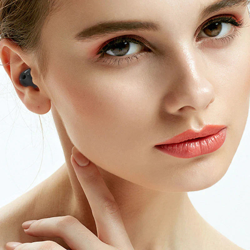 "Ergonomische en waterdichte onzichtbare slaap oortjes, slank ontwerp, ideaal voor ongestoorde nachtrust."