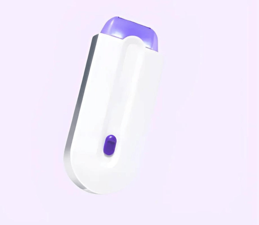 "FluweelSmooth Pro laser ontharingsapparaat, compact en stijlvol, biedt pijnloze ontharing met Sensa Light-technologie."