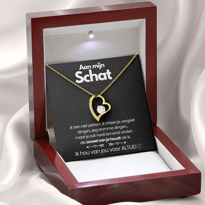 "Hartvormige ketting met sprankelende zirkonia, verstelbare lengte en elegant ontwerp voor dames, symbool van tijdloze liefde