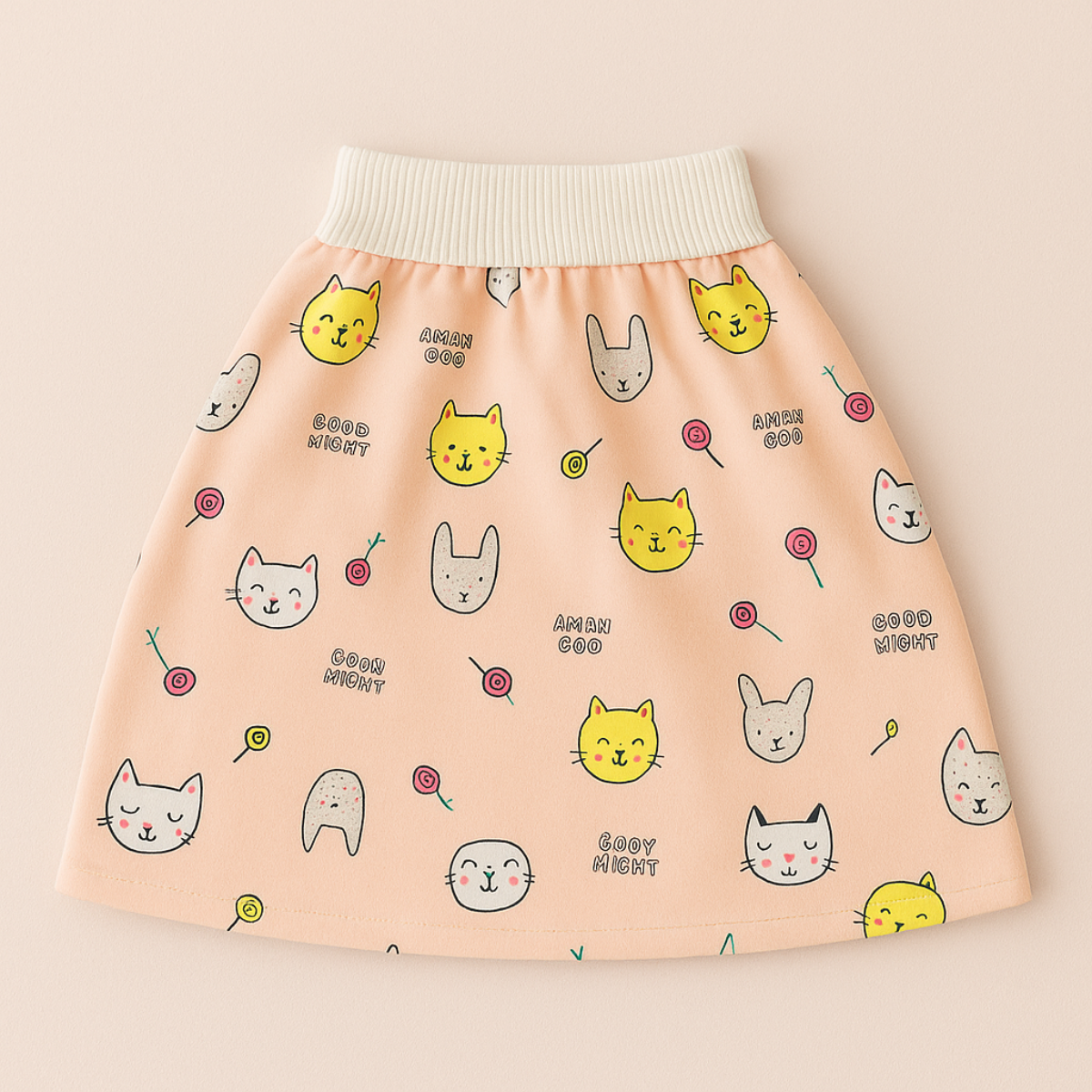 "Herbruikbare baby training pants, comfortabel en milieuvriendelijk, met schattige blauwe beertjes en roze hondjes patroon."