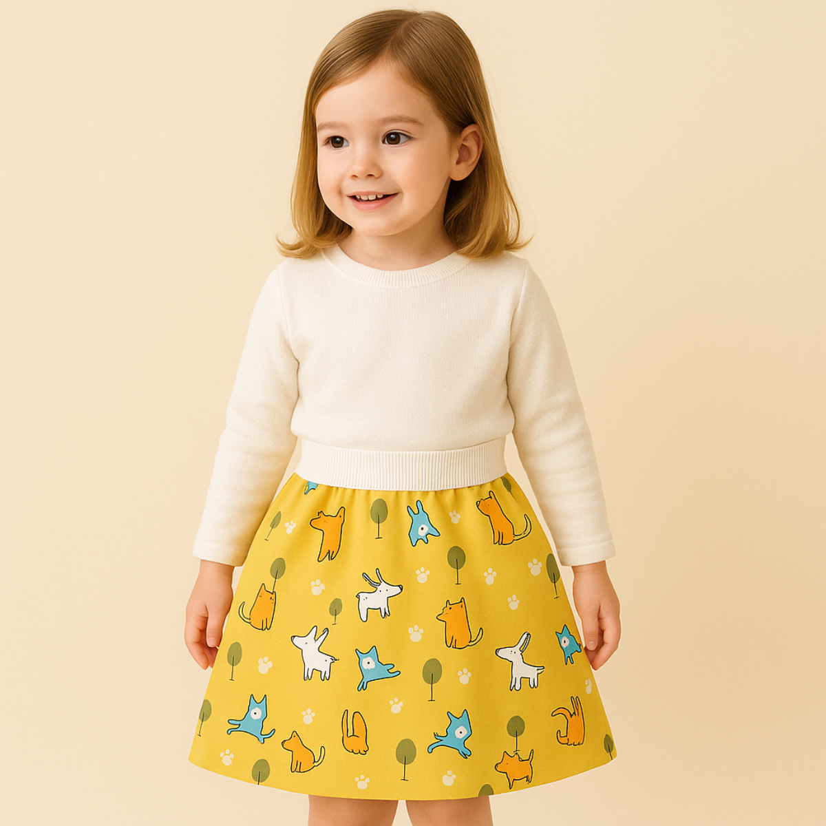 "Herbruikbare baby training pants, comfortabel en milieuvriendelijk, met schattige blauwe beertjes en roze hondjes patroon."