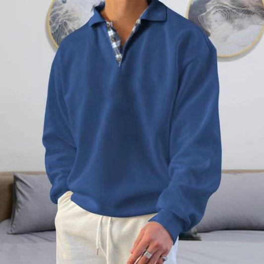 "Heren pullover met klassieke pasvorm in zwart, grijs, blauw en groen. Perfect voor casual en zakelijke outfits."