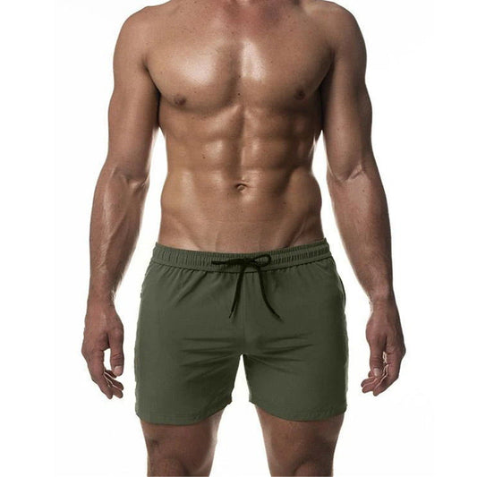 "Heren trainingszwemshort, sneldrogend en sportief ontwerp, elastische tailleband, ademende stof, zijzakken."