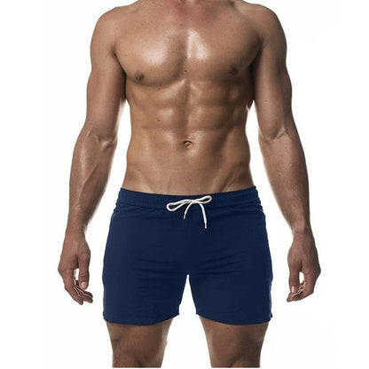 "Heren trainingszwemshort, sneldrogend en sportief ontwerp, elastische tailleband, ademende stof, zijzakken."