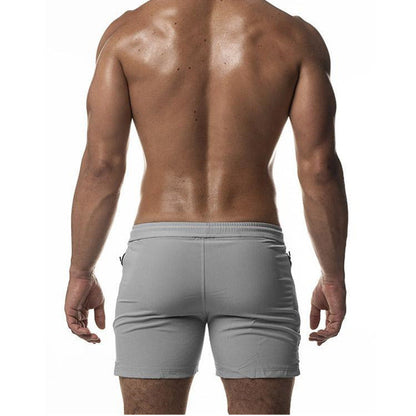 "Heren trainingszwemshort, sneldrogend en sportief ontwerp, elastische tailleband, ademende stof, zijzakken."