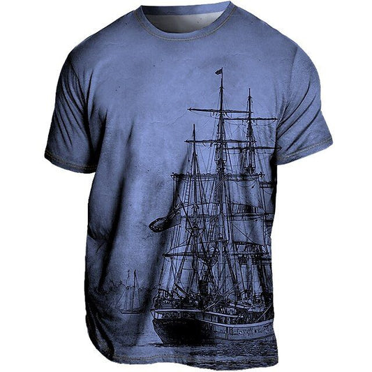 Heren zomert-shirt, licht ademend, in diverse kleuren. Modern ontwerp, ideaal voor warme dagen en unieke zomerse stijl.