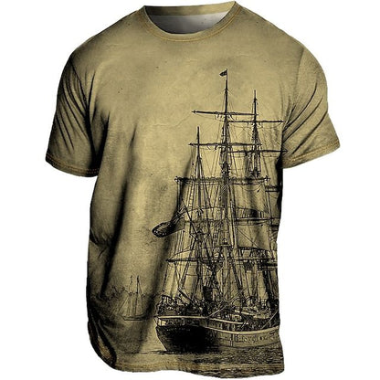 Heren zomert-shirt, licht ademend, in diverse kleuren. Modern ontwerp, ideaal voor warme dagen en unieke zomerse stijl.