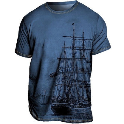 Heren zomert-shirt, licht ademend, in diverse kleuren. Modern ontwerp, ideaal voor warme dagen en unieke zomerse stijl.