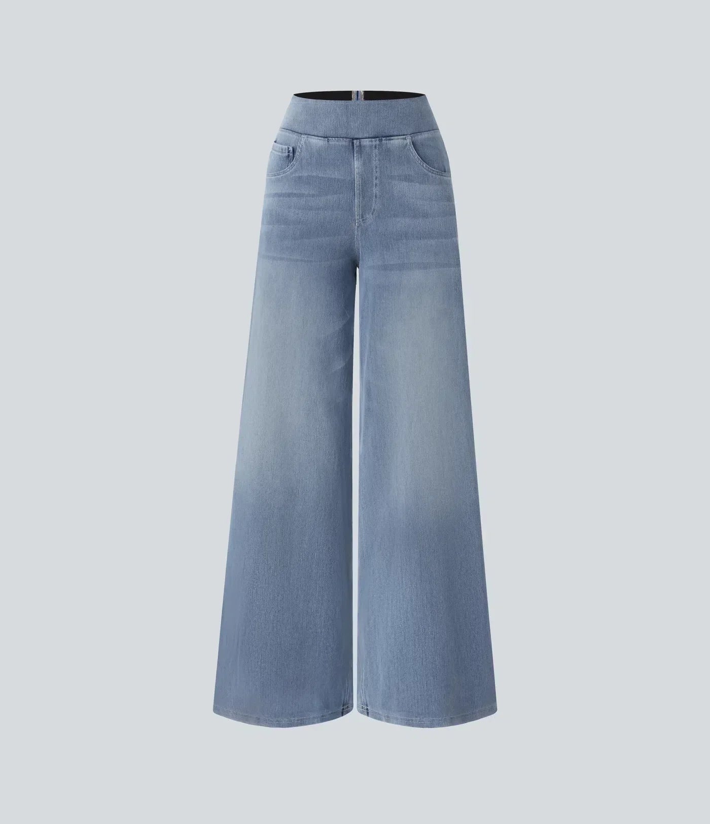 "Hoge taille broek voor vrouwen, elastische stretch, stijlvol zwart, comfortabele en ademende stof, perfect voor elke gelegen