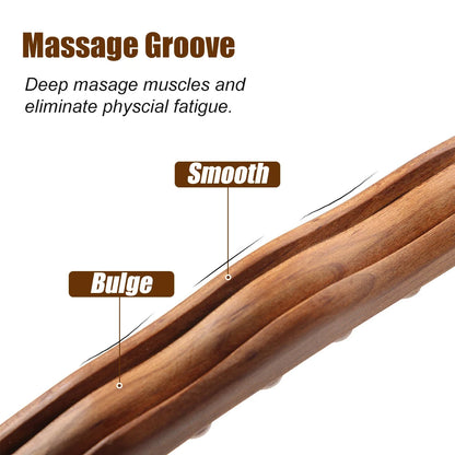 "Houten Gua Sha Stick, natuurhout, rug- en schoudermassage, ergonomisch ontwerp, bevordert bloedsomloop, stressverlichting"