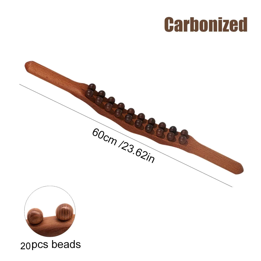 "Houten Gua Sha Stick, natuurhout, rug- en schoudermassage, ergonomisch ontwerp, bevordert bloedsomloop, stressverlichting"