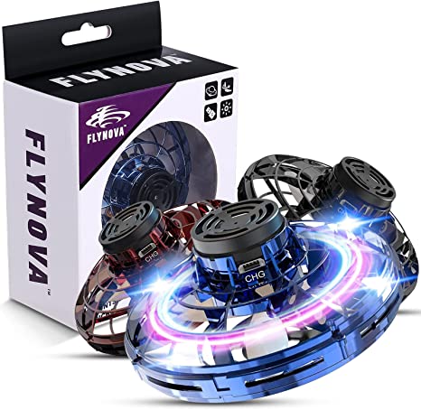 "Infrarood bestuurbare vliegende UFO-speelgoeddrone in blauw, rood, of zwart, zweeft veilig met slimme sensoren."
