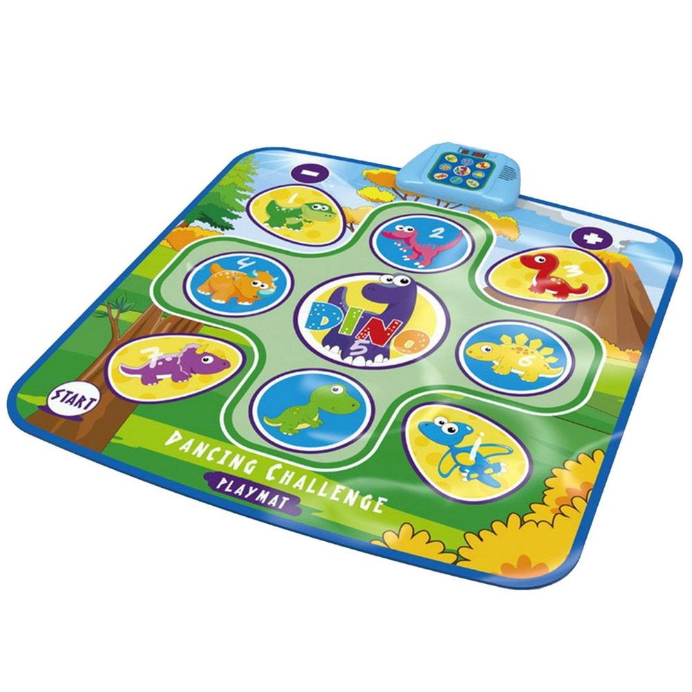 "Interactieve dansmat met LED-licht en muziek; kleurrijk ontwerp voor kinderen; stimuleert beweging en spelplezier."