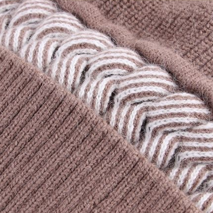 "Jasmijn muts en sjaal set in roze met pompon, zacht nertsfleece voor comfort en stijl, ideaal voor koude dagen."