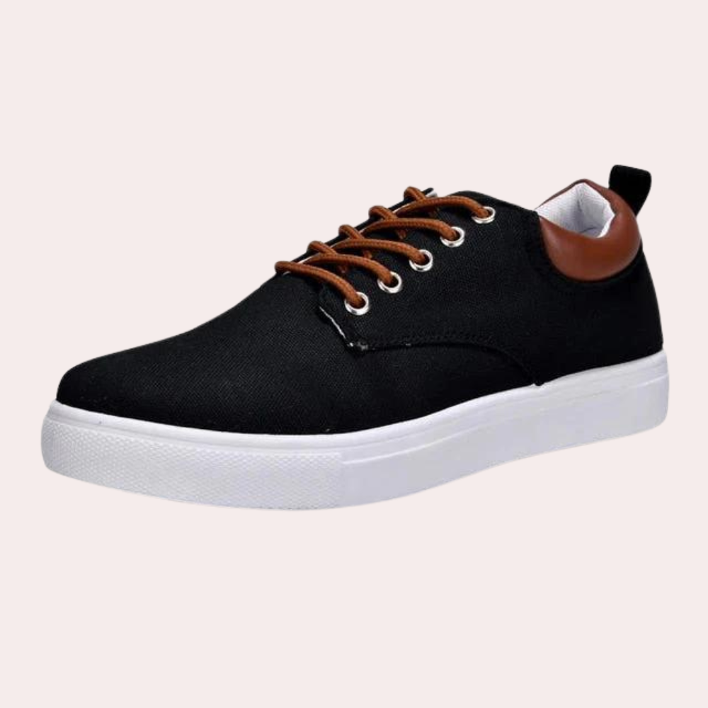 "Khaki herensneakers, orthopedisch ontwerp, comfortabel, stijlvol, ideaal voor casual outfits, extra voetondersteuning."