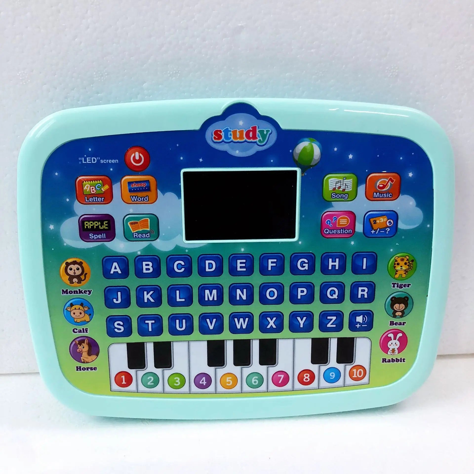 "Kindertablet met interactieve functies, kleurrijk ontwerp, licht en geluid, educatief speelgoed voor kinderen, roze of blauw