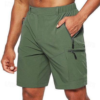 "Lichtgewicht ademende zomerbroek heren, donkerblauw, elastische tailleband, perfect voor casual en outdoor activiteiten."