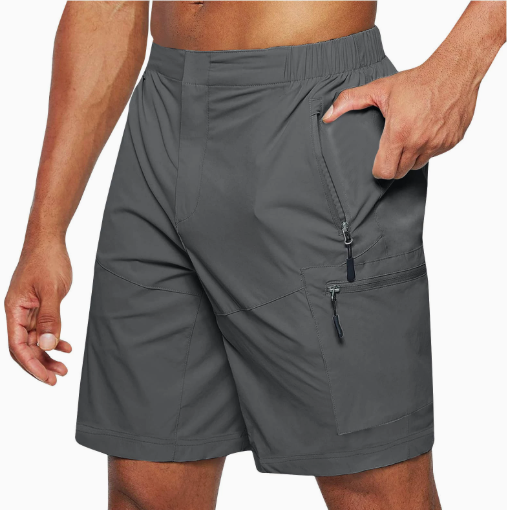 "Lichtgewicht ademende zomerbroek heren, donkerblauw, elastische tailleband, perfect voor casual en outdoor activiteiten."